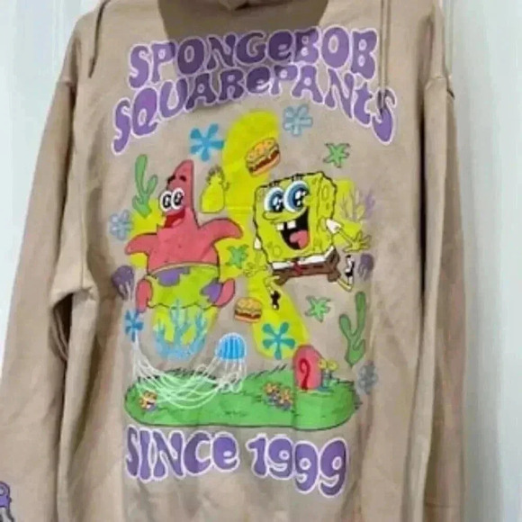 NEW Nickelodeon Sponge Bob Square Pants Hoodie Adult Size Medium NWT‎ - Picture 3 of 9